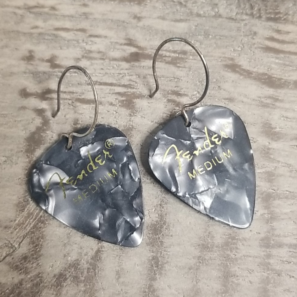 Fender Guitar pick earrings